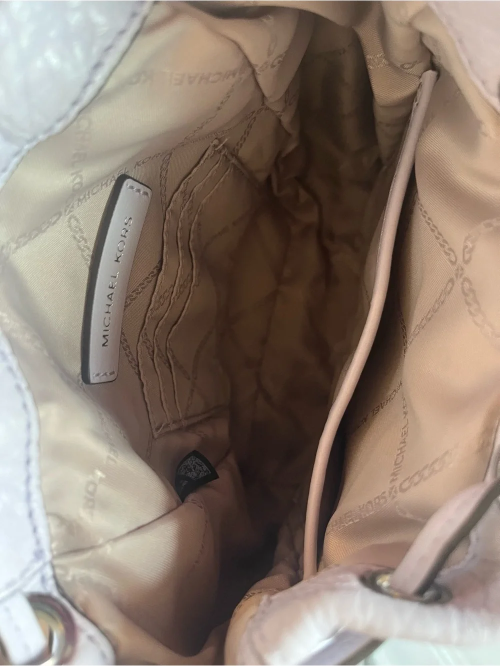 Michael Kors Light Lavender/Lilac Pebbled Leather Backpack Purse